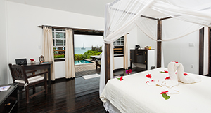 Beach house room bed
